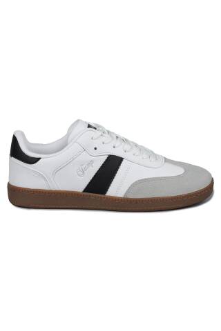 29967 Beyaz - Siyah Kadın Sneaker Günlük Spor Ayakkabı - Jump