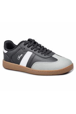 29967 Siyah - Beyaz - Gri Kadın Sneaker Günlük Spor Ayakkabı - 2