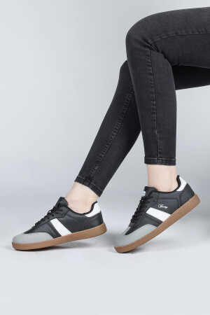 29967 Siyah - Beyaz - Gri Kadın Sneaker Günlük Spor Ayakkabı - Jump (1)