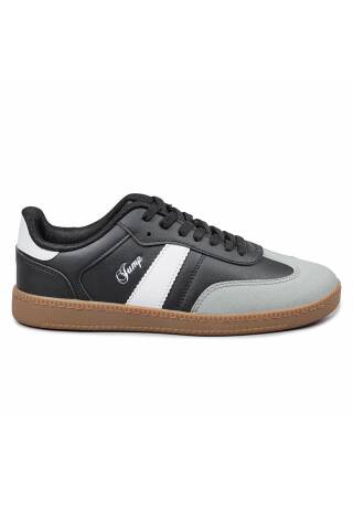 29967 Siyah - Beyaz - Gri Kadın Sneaker Günlük Spor Ayakkabı - Jump