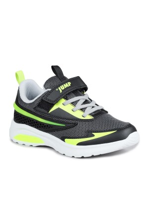 30007 Siyah - Neon Yeşil Üniseks Çocuk Sneaker Günlük Spor Ayakkabı - Jump (1)