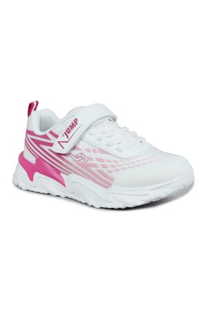 30030 Beyaz - Fuşya Kız Çocuk Sneaker Günlük Spor Ayakkabı - Jump (1)