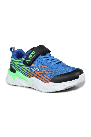 30030 Mavi - Turuncu - Yeşil Erkek Çocuk Sneaker Günlük Spor Ayakkabı - Jump (1)