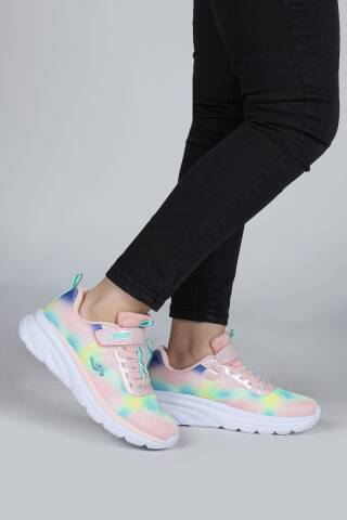 30034 Pembe - Çok Renkli Kız Çocuk Sneaker Günlük Spor Ayakkabı - 3