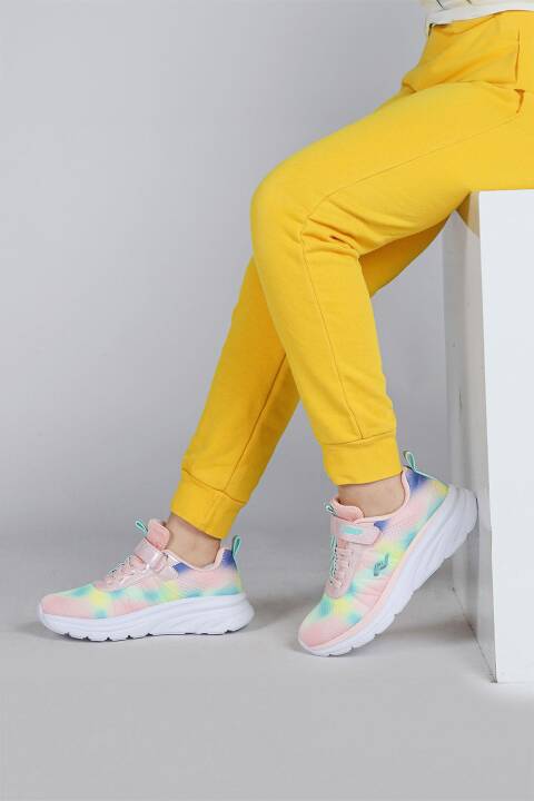 30034 Pembe - Çok Renkli Kız Çocuk Sneaker Günlük Spor Ayakkabı - 4