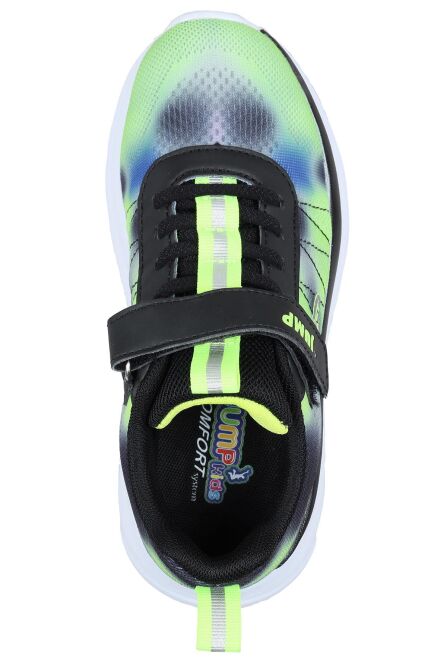 30034 Siyah - Yeşil Kız Çocuk Sneaker Günlük Spor Ayakkabı - 3