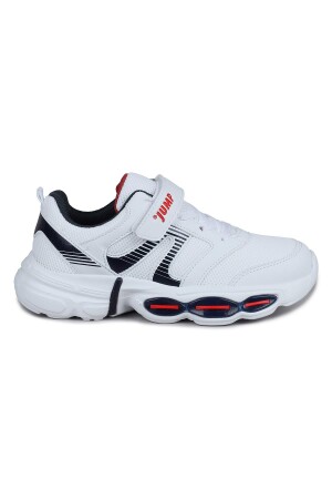 30037 Beyaz - Lacivert Üniseks Çocuk Sneaker Günlük Spor Ayakkabı - Jump