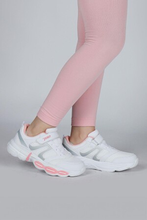 30037 Beyaz - Pembe Kız Çocuk Sneaker Günlük Spor Ayakkabı - Jump (1)