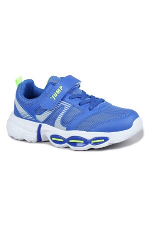 30037 Mavi - Neon Yeşil Erkek Çocuk Sneaker Günlük Spor Ayakkabı - Jump (1)