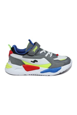 30058 Gri - Beyaz - Çok Renkli Üniseks Çocuk Sneaker Günlük Spor Ayakkabı - Jump