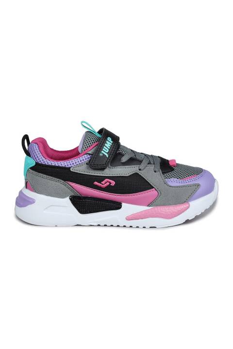 30058 Mor - Pembe - Gri Kız Çocuk Sneaker Günlük Spor Ayakkabı - 1