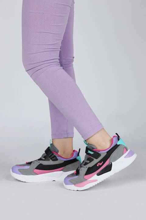 30058 Mor - Pembe - Gri Kız Çocuk Sneaker Günlük Spor Ayakkabı - 3