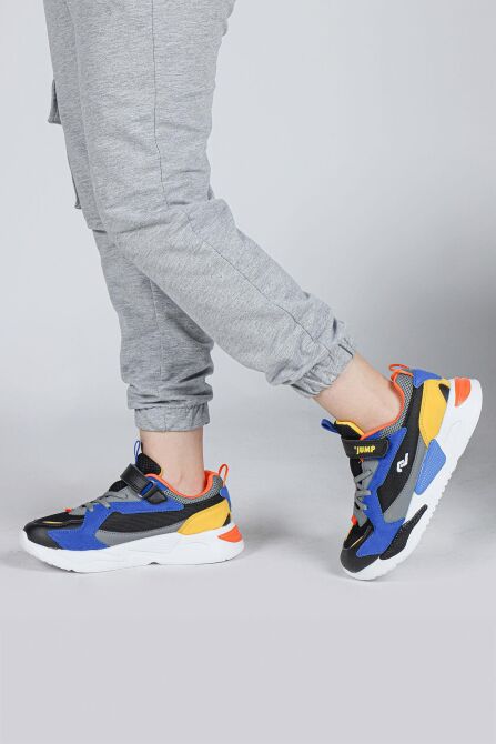 30058 Siyah - Gri - Çok Renkli Üniseks Çocuk Sneaker Günlük Spor Ayakkabı - 3