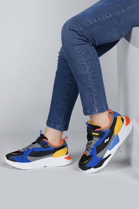 30058 Siyah - Gri - Çok Renkli Üniseks Çocuk Sneaker Günlük Spor Ayakkabı - 6