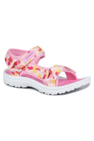 30066 Pembe Kız Çocuk Cırtlı Günlük Sandalet - Jump (1)