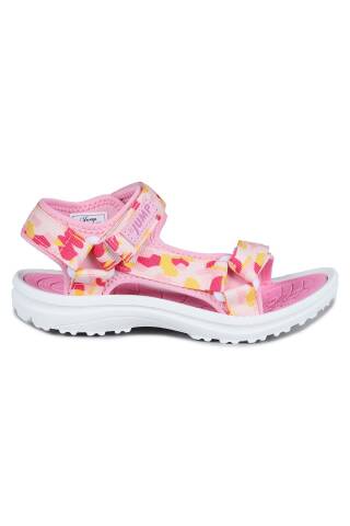 30066 Pembe Kız Çocuk Cırtlı Günlük Sandalet - Jump