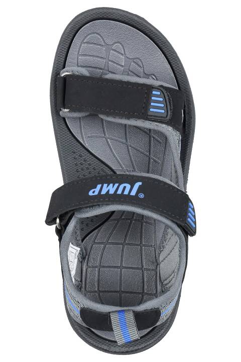 30068 Siyah - Mavi Erkek Çocuk Cırtlı Günlük Sandalet - 3