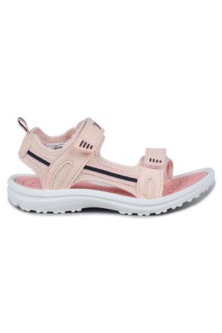 30068 Somon Pembe Kız Çocuk Cırtlı Günlük Sandalet - Jump
