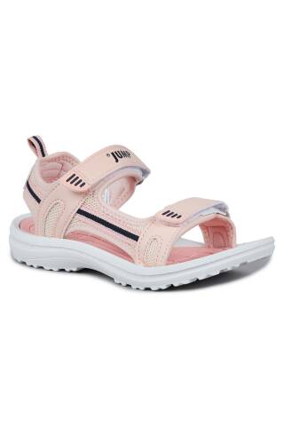 30068 Somon Pembe Kız Çocuk Cırtlı Günlük Sandalet - Jump (1)