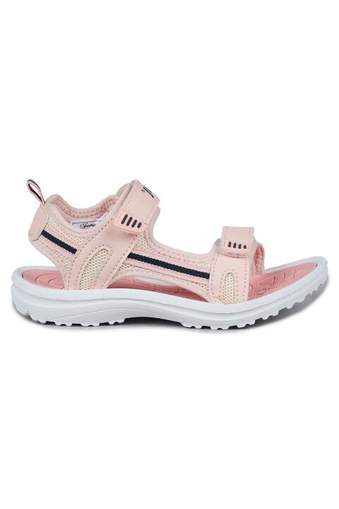 30068 Somon Pembe Kız Çocuk Cırtlı Günlük Sandalet - 1