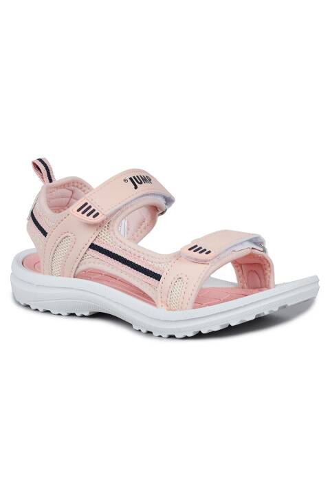 30068 Somon Pembe Kız Çocuk Cırtlı Günlük Sandalet - 2