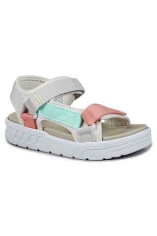 30072 Bej - Somon Pembe Cırtlı Kız Çocuk Günlük Sandalet - Jump (1)