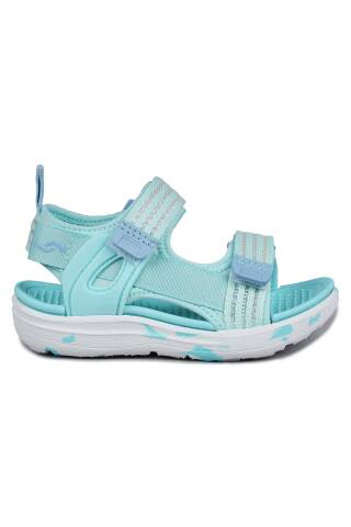 30074 Mint Yeşil Cırtlı Üniseks Çocuk Günlük Sandalet - Jump