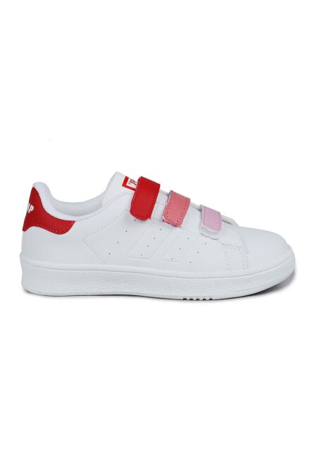 30110 Kırmızı - Beyaz Cırtlı Kız Çocuk Sneaker Günlük Spor Ayakkabı - 1