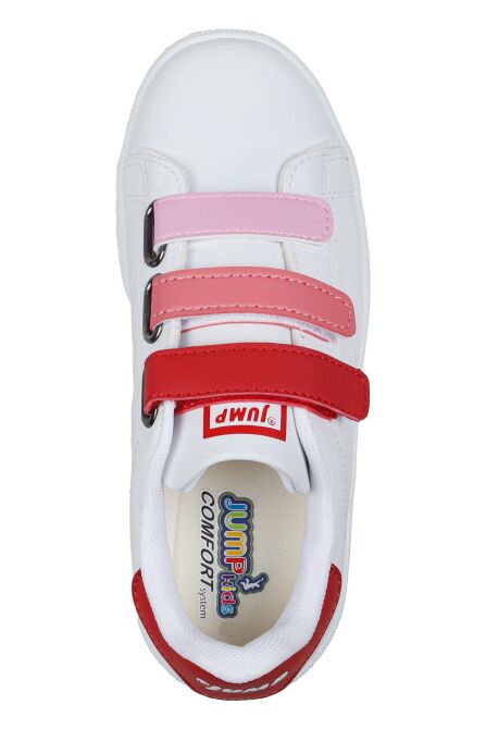 30110 Kırmızı - Beyaz Cırtlı Kız Çocuk Sneaker Günlük Spor Ayakkabı - 3