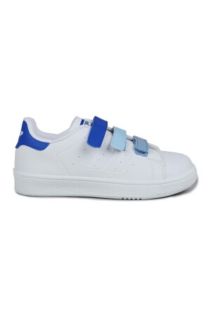 30110 Mavi - Beyaz Cırtlı Erkek Çocuk Sneaker Günlük Spor Ayakkabı - 1