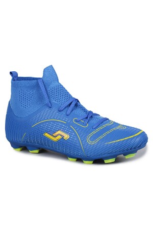 30201 Lacivert - Neon Yeşil Çoraplı Çim - Halı Saha Krampon Futbol Ayakkabısı - 2