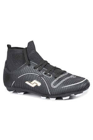 30201 Siyah Çoraplı Çim - Halı Saha Krampon Futbol Ayakkabısı - 2