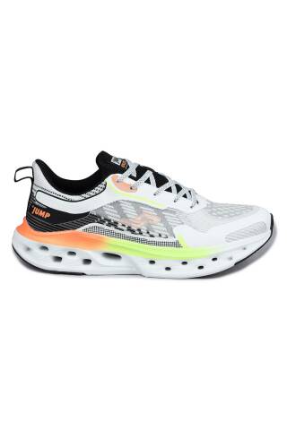 30342 Beyaz - Turuncu Erkek Sneaker Günlük Spor Ayakkabı - Jump