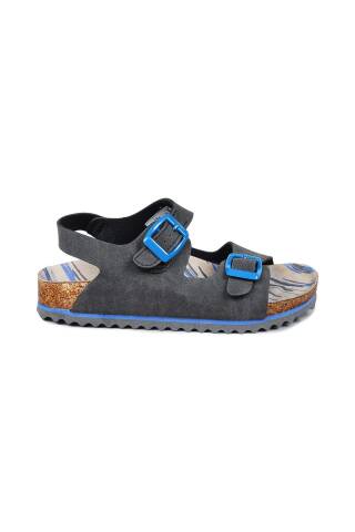 50023 Çift Tokalı Füme Üniseks Çocuk Sandalet - Jump
