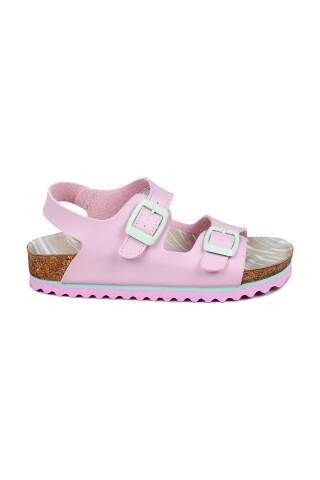 50023 Çift Tokalı Pembe Kız Çocuk Sandalet - Jump