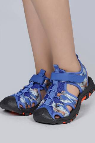 50027 Saks Mavi Üniseks Çocuk Sandalet - Jump (1)