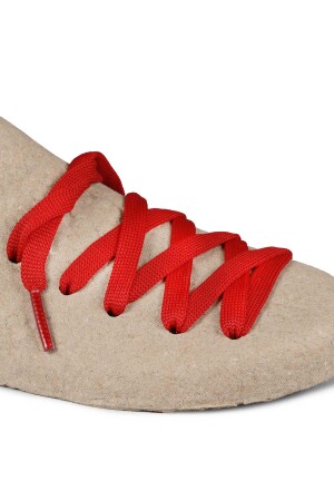 YASMB-K Kırmızı Yassı Mus Spor Ayakkabı Bağcığı 