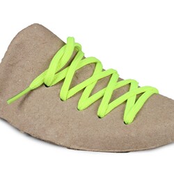 YASTR-R Fosforlu Yeşil Yassı Tress Spor Ayakkabı Bağcığı 