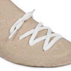 YUVMB-A Beyaz Yuvarlak Mus- Spor Ayakkabı Bağcığı 